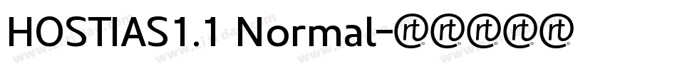 HOSTIAS1.1 Normal字体转换